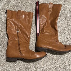 Women’s tall cognac leather boots size 7